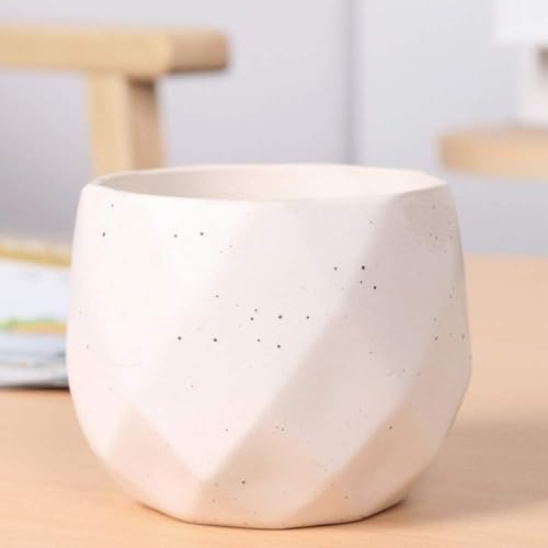 HXFFXHF Sukkulenter Blumentopf frische kreative Keramikfarbe Topf Fleisch Pflanze kreative Pflanzentopf Bunt Mini-Pflanze handgefertigt Garten Home Office Dekor Pflanzer Schöne Landschaft-weiß (blau) von HXFFXHF
