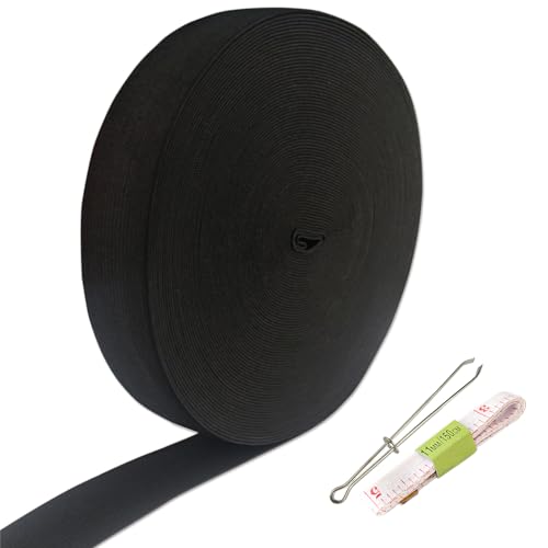 HXJDAM 20 Meter Gummiband 30mm Schwarz, 65.6 Zoll Hosengummi 3cm Breit, Gummiband Nähen, Elastisches Gummilitze für Heimtexilien Nähzubehör Mit Einem Clip und Maßband HXJDAM 20 Meter Gummiband 30mm Schwarz, 65.6 Zoll Hosengummi 3cm Breit, Gummiband Nähen, Elastisches Gummilitze für Heimtexilien Nähzubehör Mit Einem Clip und Maßband von HXJDAM
