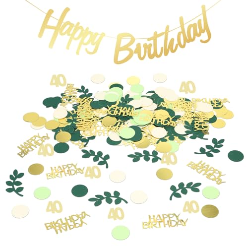 HXJDAM 300 Stück Konfetti Geburtstag deco Gold Grün 1 Stück gold Happy birthday Banner Streudeko Geburtstag Tischdeko Geburtstag Gold Grün konfetti 40 geburtstag Deko Geburtstag für Geburtstag Party HXJDAM 300 Stück Konfetti Geburtstag deco Gold Grün 1 Stück gold Happy birthday Banner Streudeko Geburtstag Tischdeko Geburtstag Gold Grün konfetti 40 geburtstag Deko Geburtstag für Geburtstag Party von HXJDAM