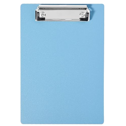 Klemmbrett aus Kunststoff mit gummierter Metallklemme, Eisblau, kleines Klemmbrett, Standard-A5-Größe 225 x 155 mm, langlebiger Papierhalter, Schreiben, Notizen, Dokumente, Formularhalter, Klemmbrett aus Kunststoff mit gummierter Metallklemme, Eisblau, kleines Klemmbrett, Standard-A5-Größe 225 x 155 mm, langlebiger Papierhalter, Schreiben, Notizen, Dokumente, Formularhalter, von HXMJIED