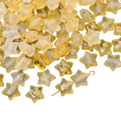1 Stück Acryl-Perlen in Sternform mit fünf Punkten, Farbverlauf, funkelndes Gold-Finish, Bastelzubehör für handgefertigte Schmuckherstellung, Gold-Farbverlauf, Sternperlen für Bastelprojekte 1 Stück Acryl-Perlen in Sternform mit fünf Punkten, Farbverlauf, funkelndes Gold-Finish, Bastelzubehör für handgefertigte Schmuckherstellung, Gold-Farbverlauf, Sternperlen für Bastelprojekte von HXNH