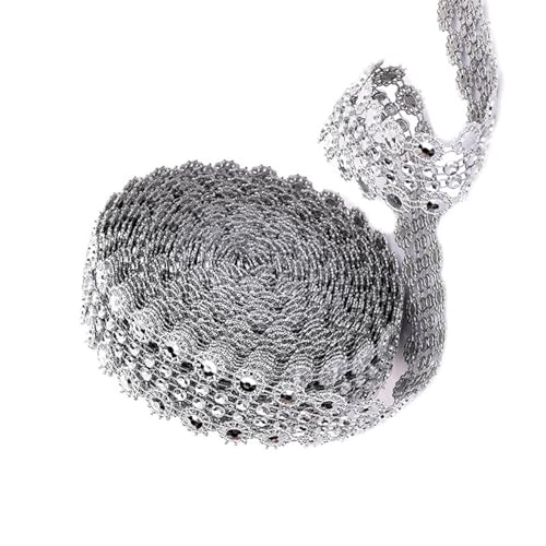 4,5 m lange Strassbänder, 27 mm breit, glitzernde Strasssteine, Wickelrolle für Kunst, Handwerk, Hochzeit, Dekoration, Kleidung, Applikation 4,5 m lange Strassbänder, 27 mm breit, glitzernde Strasssteine, Wickelrolle für Kunst, Handwerk, Hochzeit, Dekoration, Kleidung, Applikation von HXNH