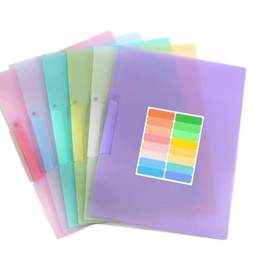 6 Stück Papier-Aktenhüllen Präsentations-Organizer, Dokumentenmappe mit drehbarer seitlicher offener Klemme für Dokumentenverwaltung, große Kapazität, Aktenordner 6 Stück Papier-Aktenhüllen Präsentations-Organizer, Dokumentenmappe mit drehbarer seitlicher offener Klemme für Dokumentenverwaltung, große Kapazität, Aktenordner von HXNH