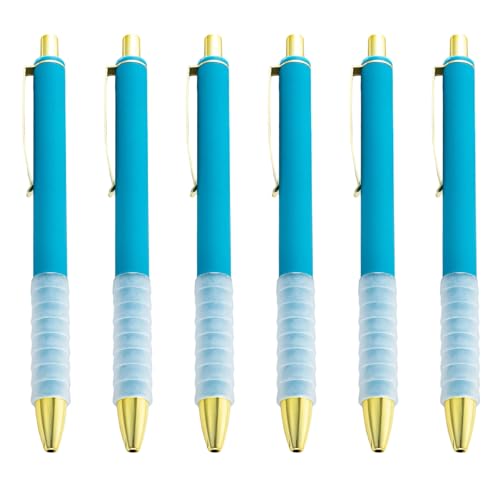6 Stück einziehbare schwarze Kugelschreiber, Schreibstifte, einfacher Signierstift, Schulbedarf für Studenten, Journaling, Notizen, Kunstprojekte von HXNH