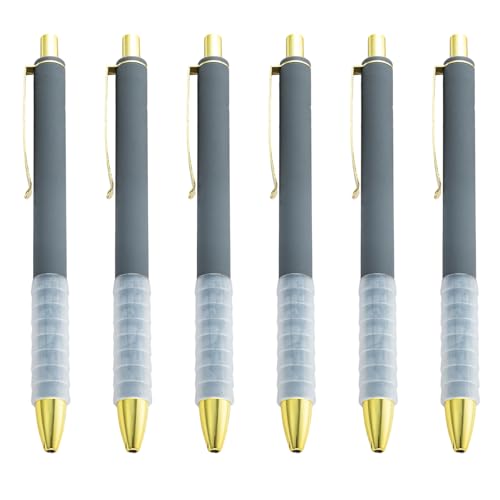 6 Stück einziehbare schwarze Kugelschreiber, Schreibstifte, einfacher Signierstift, Schulbedarf für Studenten, Journaling, Notizen, Kunstprojekte von HXNH