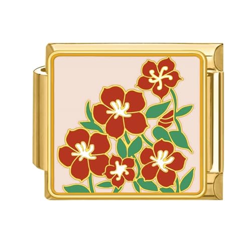 Band Link Werkzeug Strap Link Connector Blume Thema Band Befestigung Edelstahl Textur Schmuck Zubehör von HXNH