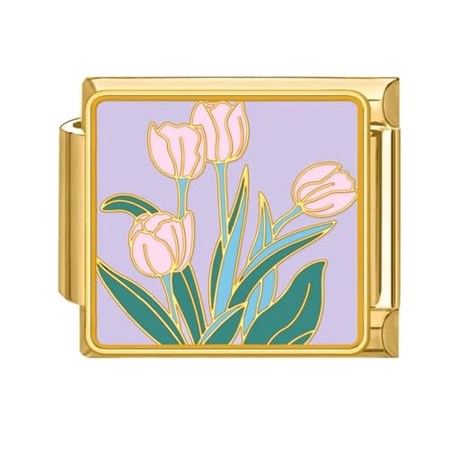 Band Link Werkzeug Strap Link Connector Blume Thema Band Befestigung Edelstahl Textur Schmuck Zubehör von HXNH