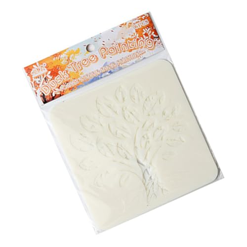 Baum-Schablonen, ausgehöhlte Malschablonen, Cartoon-Blätter, Zeichnen, Bastelvorlagen für Wandmalerei, Cartoon-Blattkunst, Vorlagen, Baum-Scrapbook, 6 Stück von HXNH