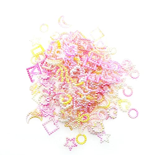 Craft Random 20 g Liebesherz Schleife Tropfenform Perle Rose Harz Füllungen Flache Rückseite Charms für verschiedene Stile lose Harzformen Formen Silikon Aschenbecher Schlüsselanhänger für Schmuck von HXNH