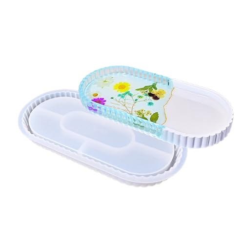 Flexibles, stabiles Silikon-Epoxidharz-Gießen in Blumenform, Tablett für Handwerk und Heimdekoration, oval Flexibles, stabiles Silikon-Epoxidharz-Gießen in Blumenform, Tablett für Handwerk und Heimdekoration, oval von HXNH