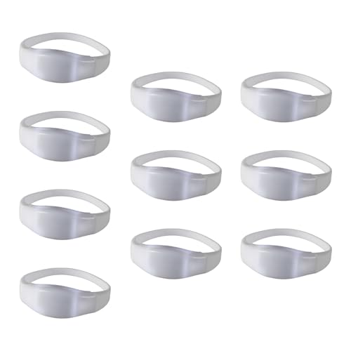 HXNH 10 Stück Stimmaktivierte leuchtende Armbänder bunte Silikon-Armbänder blinkende leuchtende Armreifen Zubehör für Kinder von HXNH