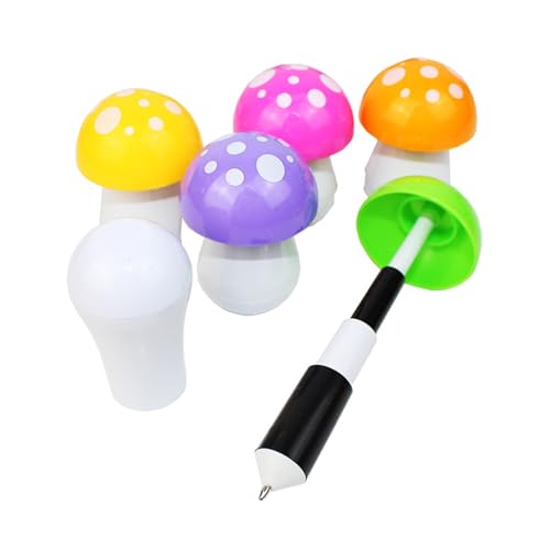 HXNH Teleskop-Kugelschreiber, Pilz-Kugelschreiber, schreiben reibungslos für Kinder, Studenten, Belohnung, Weihnachtsstrumpffüller, 6 Stück von HXNH