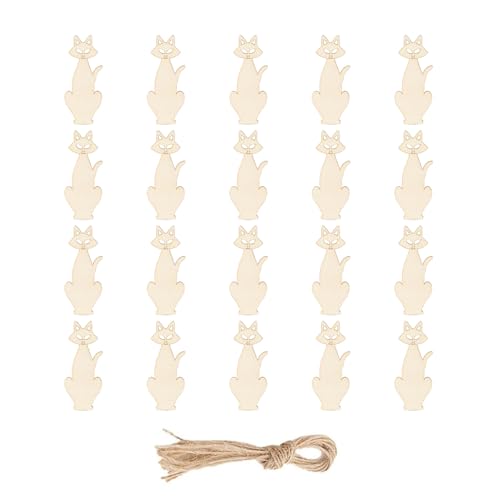 Halloween-Holz-Bastelanhänger, hängende Ornamente, handgefertigt, kreatives Projekt für Kinder, Party-Dekoration, Halloween-Aufhänger, 20 Stück Halloween-Holz-Bastelanhänger, hängende Ornamente, handgefertigt, kreatives Projekt für Kinder, Party-Dekoration, Halloween-Aufhänger, 20 Stück von HXNH