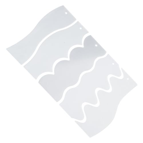 Quilt-Lineale und Vorlagen aus Acryl für elegantes Wellenmuster beim Nähprojekt, gewellte Form, Quilter, Lineale, 5 Stück von HXNH