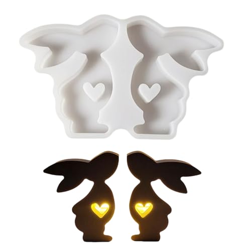 Silikonformen für Paare, Hasen, Epoxidharz, Heimdekoration, Kaninchen, Silikonform zum Backen, Seifenherstellung Silikonformen für Paare, Hasen, Epoxidharz, Heimdekoration, Kaninchen, Silikonform zum Backen, Seifenherstellung von HXNH