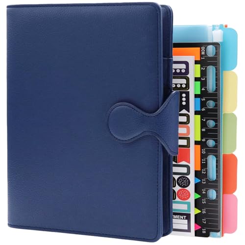 HXRTANGS PU Leder Notizbuch A5, 6 Löcher Ringbuch Nachfüllbare Tagebuch Business Notizbuch mit Stifthalter/Zubehör, 100gsm Liniert Papier 80 Blatt / 160 Seiten, Blau HXRTANGS PU Leder Notizbuch A5, 6 Löcher Ringbuch Nachfüllbare Tagebuch Business Notizbuch mit Stifthalter/Zubehör, 100gsm Liniert Papier 80 Blatt / 160 Seiten, Blau von HXRTANGS