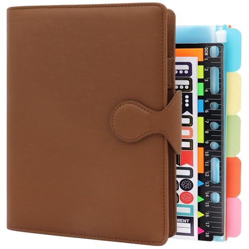 HXRTANGS PU Leder Notizbuch A5, 6 Löcher Ringbuch Nachfüllbare Tagebuch Business Notizbuch mit Stifthalter/Zubehör, 100gsm Liniert Papier 80 Blatt / 160 Seiten, Braun HXRTANGS PU Leder Notizbuch A5, 6 Löcher Ringbuch Nachfüllbare Tagebuch Business Notizbuch mit Stifthalter/Zubehör, 100gsm Liniert Papier 80 Blatt / 160 Seiten, Braun von HXRTANGS