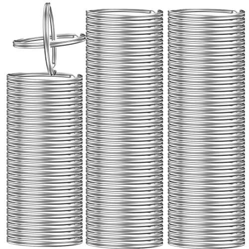100 Stück Schlüsselringe, geteilte Schlüsselringe für Schlüsselanhänger und Handwerk (25 mm) von HXSEMAYIG