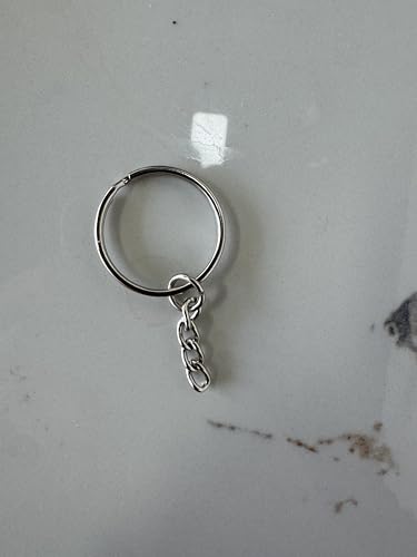 110 Stück Schlüsselanhängerringe und 110 Stück offene Binderinge aus Metall (25 mm) für Bastelarbeiten, Schmuckherstellung, Schlüsselanhängerherstellung von HXSEMAYIG
