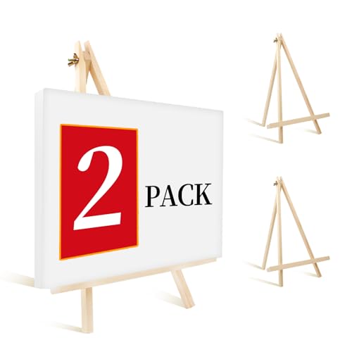 2 Stück 35,6 cm Holzstaffeleien, Tischstaffelei, Ständer zum Malen, Stativ-Malstaffelei für Kunst und Handwerk, tragbare Leinwandhalter 2 Stück 35,6 cm Holzstaffeleien, Tischstaffelei, Ständer zum Malen, Stativ-Malstaffelei für Kunst und Handwerk, tragbare Leinwandhalter von HXSEMAYIG