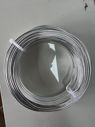 Basteldrah 3mm, 15M Dicker Draht Biegsamer Aluminiumdraht zum Basteln Schmuckherstellung Bindedraht Modellierdraht DIY-Skulpturen, Bonsai-Bäume (Silber) von HXSEMAYIG
