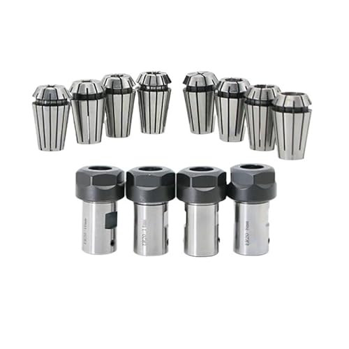 HXSMOZ 1 Satz C25 ER20 8/10/12/14/15/16/19 mm Motorwelle Graviermaschine Werkzeughalter + 12/15/20 Stück Spannzange ER Werkzeughalter Spindel(A Type Nut,ER20-14mm (12PCS)) von HXSMOZ