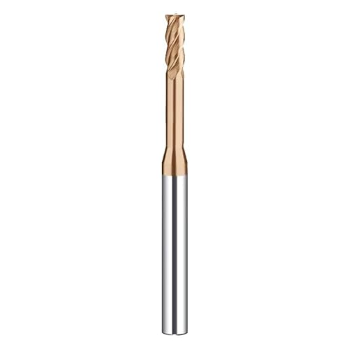 HXSMOZ 5 stücke Hartmetall-schaftfräser HRC55 Präzision Miniatur CNC Fräser Tiefe Nut 1mm Langen Hals Fräser Werkzeug for Metall HRC60 3F DLC Bit(HRC55 4Flutes,D2.0-L20.0-H04) von HXSMOZ