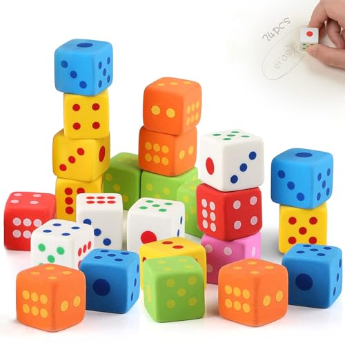 24 Stück Radiergummi Würfel, Radierer Radiergummi für Kinder Würfel Mini Radiergummis Bunte Lustige Radiergummi, Farbe Zufällig, für Kinder Studenten Schulbedarf Schreibwaren 24 Stück Radiergummi Würfel, Radierer Radiergummi für Kinder Würfel Mini Radiergummis Bunte Lustige Radiergummi, Farbe Zufällig, für Kinder Studenten Schulbedarf Schreibwaren von HXUING