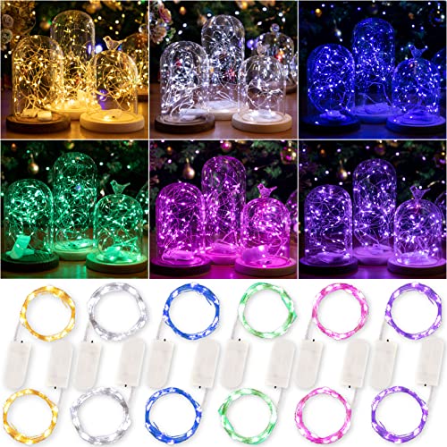 HXWEIYE 12 Stück LED Lichterkette Batterie, 2M 20LEDs Mehrfarbig Mini Lichterketten Silber Kupferdraht Batteriebetrieb Deko für Flasche Geburtstag Innen Außen HXWEIYE 12 Stück LED Lichterkette Batterie, 2M 20LEDs Mehrfarbig Mini Lichterketten Silber Kupferdraht Batteriebetrieb Deko für Flasche Geburtstag Innen Außen von HXWEIYE