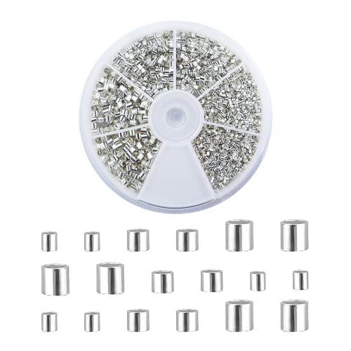 LOREC 3153 Stück Quetschperlen, Quetschperlen Silber 1,5mm/2mm/2,5mm Quetschperlen set Tube Crimp Perlen für Schmuckherstellung, DIY Armbänder, Handgefertigte Accessoires, Kunsthandwerk LOREC 3153 Stück Quetschperlen, Quetschperlen Silber 1,5mm/2mm/2,5mm Quetschperlen set Tube Crimp Perlen für Schmuckherstellung, DIY Armbänder, Handgefertigte Accessoires, Kunsthandwerk von LOREC