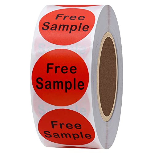 hybsk (TM) 2,5 cm, rund, natur Papier gratis Probe Aufkleber selbstklebend Etiketten Gesamt 1.000 Pro Rolle von HYBSK