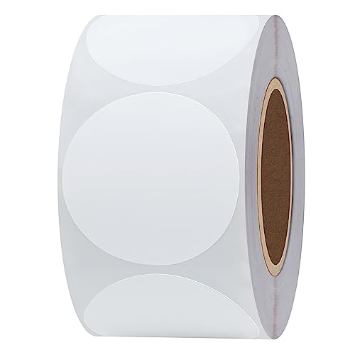Hylabelest 38 mm runde Papieraufkleber, Etiketten Verpackungsdichtungen, Handwerk, Hochzeit, Etikett, Topper-Etiketten, 500 Pro Rolle 1 roll (Weiß) von HYBSK