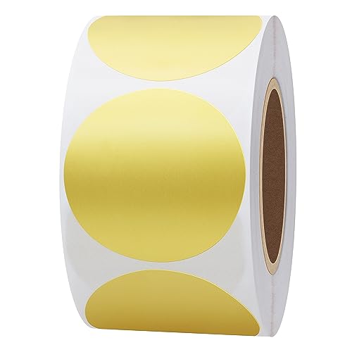 Hylabelest 38 mm runde Papieraufkleber, Etiketten Verpackungsdichtungen, Handwerk, Hochzeit, Etikett, Topper-Etiketten, 500 Pro Rolle 1 roll (Gold) von HYBSK