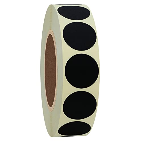 Hylabelest Farbkodierungs-Etiketten, 25 mm, rund, natürliches Kraftpapier, Schwarz, selbstklebend, 1.000 Stück pro Rolle Hylabelest Farbkodierungs-Etiketten, 25 mm, rund, natürliches Kraftpapier, Schwarz, selbstklebend, 1.000 Stück pro Rolle von HYBSK