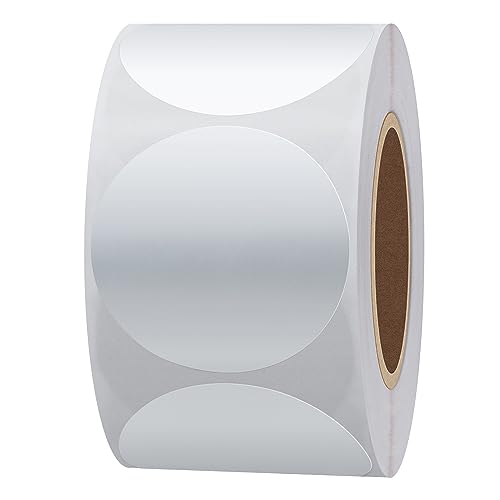 Hylabelest 38 mm runde Papieraufkleber, Etiketten Verpackungsdichtungen, Handwerk, Hochzeit, Etikett, Topper-Etiketten, 500 Pro Rolle 1 roll (Silber) von HYBSK