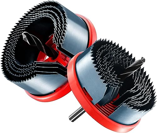 HYCHIKA Lochsäge Set, Dosenbohrer 7 Sägekränze und 5 Sägekränze für Holz, Gipskarton, Spanplatten Loch Bohren HYCHIKA Lochsäge Set, Dosenbohrer 7 Sägekränze und 5 Sägekränze für Holz, Gipskarton, Spanplatten Loch Bohren von HYCHIKA BETTER TOOLS FOR BETTER LIFE