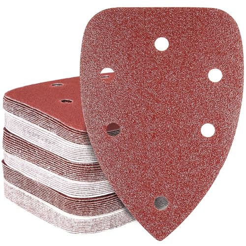 HYCHIKA Schleifpapier für Deltaschleifer, 60 Stück, 140x80 mm, 6 Löcher Klettverschluss, Körnung 60/80/100/120/180/240, kompatibel mit HYCHIKA 140W TX104 Deltaschleifer HYCHIKA Schleifpapier für Deltaschleifer, 60 Stück, 140x80 mm, 6 Löcher Klettverschluss, Körnung 60/80/100/120/180/240, kompatibel mit HYCHIKA 140W TX104 Deltaschleifer von HYCHIKA BETTER TOOLS FOR BETTER LIFE