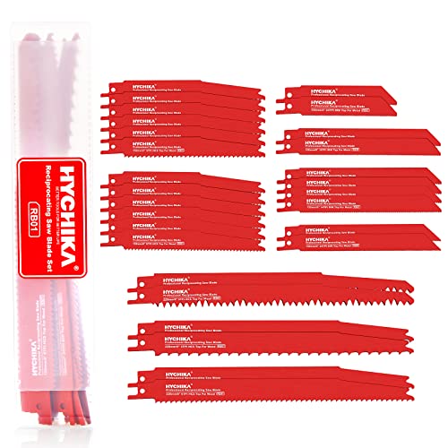 Säbelsägeblätter Set, HYCHIKA 32PCS Sägeblätter Säbelsäge Holz zum Schneiden von Metall und Holz mit Organizer Koffer von HYCHIKA BETTER TOOLS FOR BETTER LIFE