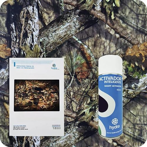 BASIC Wassertransferdruck Starter Set Hydro Dipping Kit: Aktivator Spraydose 400 ml + Grundlegende Bedienungsanleitung + Wassertransferdruck Folie Breite: 50cm. Länge: 200cm (HCA-152) von HYDRA WATER TRANSFER PRINTING
