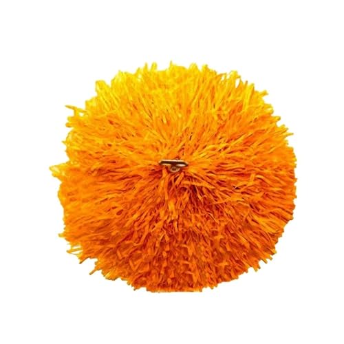 HYFEUOKF Cheerleader Bommel 1 Paar Konzert Fancy Wettbewerb Blume Cheerleading Jubelball Cheerleader Pompons Tanzparty Dekorateur Club Sportzubehör for Cheerleader(Orange Double Hole) von HYFEUOKF
