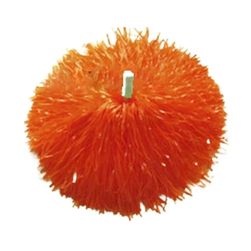 HYFEUOKF Cheerleader Bommel 1 Pair Concert Competition Flower Fancy Dance Party Decorator Cheerleader Pompoms Cheerleading Cheering Ball Club Sport Supplies for Cheerleader(Dark orangeHandle) von HYFEUOKF