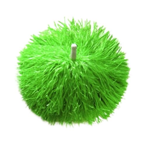 HYFEUOKF Cheerleader Bommel 1 Pair Concert Competition Flower Fancy Dance Party Decorator Cheerleader Pompoms Cheerleading Cheering Ball Club Sport Supplies for Cheerleader(Green Handle) von HYFEUOKF