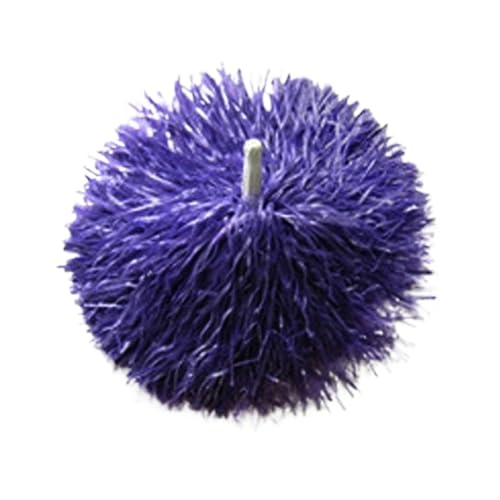 HYFEUOKF Cheerleader Bommel 1 Pair Concert Competition Flower Fancy Dance Party Decorator Cheerleader Pompoms Cheerleading Cheering Ball Club Sport Supplies for Cheerleader(PurpleHandle) von HYFEUOKF