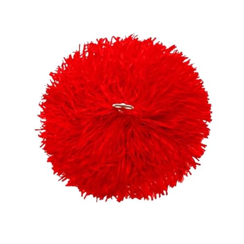 HYFEUOKF Cheerleader Bommel 1 Pair Concert Competition Flower Fancy Dance Party Decorator Cheerleader Pompoms Cheerleading Cheering Ball Club Sport Supplies for Cheerleader(Red Double Hole) von HYFEUOKF