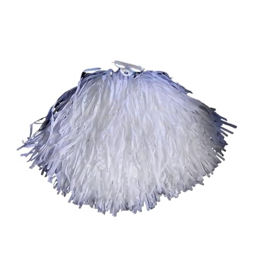 HYFEUOKF Cheerleader Bommel 1 Pair Concert Competition Flower Fancy Dance Party Decorator Cheerleader Pompoms Cheerleading Cheering Ball Club Sport Supplies for Cheerleader(White Double Hole) von HYFEUOKF