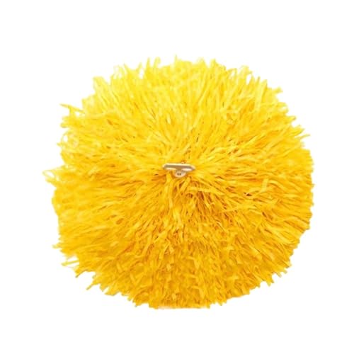 HYFEUOKF Cheerleader Bommel 1 Pair Concert Competition Flower Fancy Dance Party Decorator Cheerleader Pompoms Cheerleading Cheering Ball Club Sport Supplies for Cheerleader(Yellow Double Hole) von HYFEUOKF
