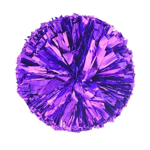 HYFEUOKF Cheerleader Bommel 10 Stück Cheerleader-Pompons, Cheerleading-Pompoms, Griffstil, Teamsport, Pompom, Mädchen, Spiel, großes Spiel, jubelnde Hand, Blume for Cheerleader(10PCS Purple) von HYFEUOKF