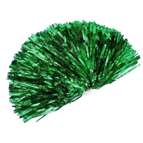 HYFEUOKF Cheerleader Bommel 2 Stück Metallic Streamer Pompons Cheerleading Cheerleader Pompom Cheering Dance for Cheerleader(Purple-01) von HYFEUOKF