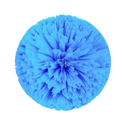 HYFEUOKF Cheerleader Bommel 2 Stück Pompons Cheerleading Cheering Flower Ball gelten for Tanzsport, Spielbedarf und Gesangskonzert for Cheerleader(Blue) von HYFEUOKF