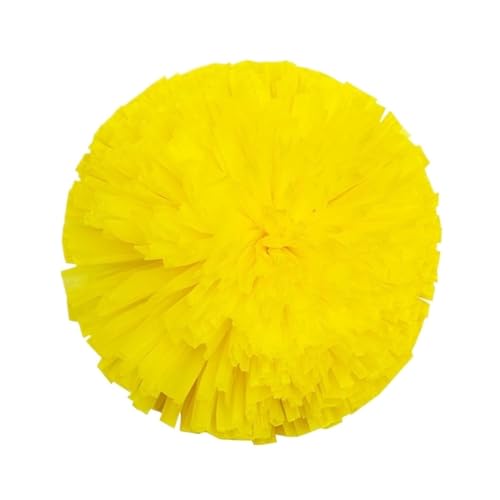 HYFEUOKF Cheerleader Bommel 2 Stück Pompons Cheerleading Cheering Flower Ball gelten for Tanzsport, Spielbedarf und Gesangskonzert for Cheerleader(Yellow) von HYFEUOKF